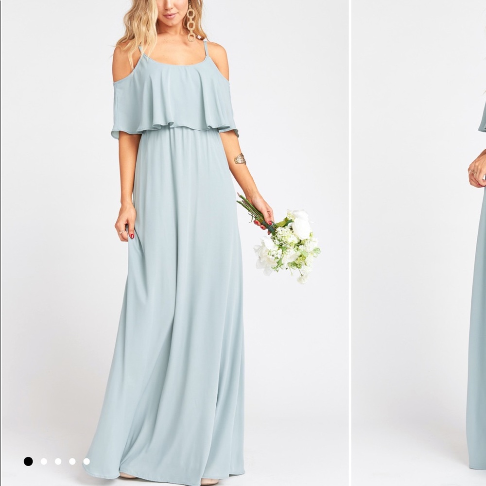 Caitlin ruffle maxi mumu bridesmaids dress
